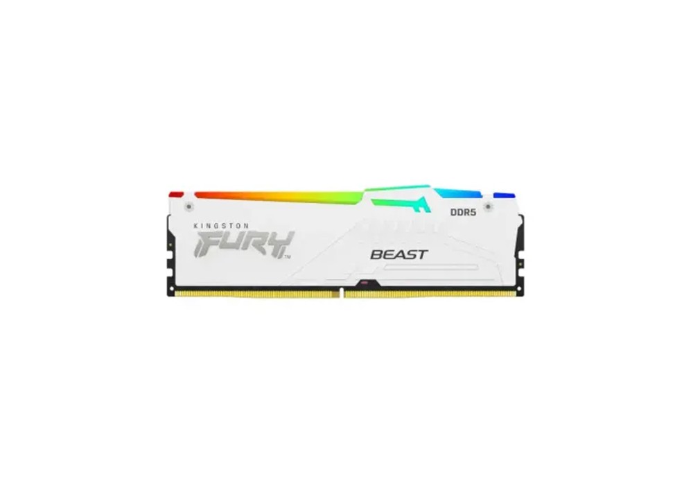 Kingston FURY Beast RGB 16GB 6000Mhz DDR5 Desktop RAM White