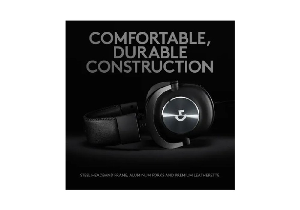 Logitech G PRO 3.5mm Single & Dual port Gaming Headphone Black