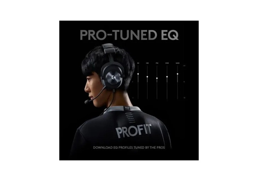 Logitech G PRO 3.5mm Single & Dual port Gaming Headphone Black