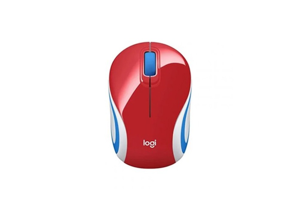 Logitech M187 Ultra Portable Red Wireless Mouse