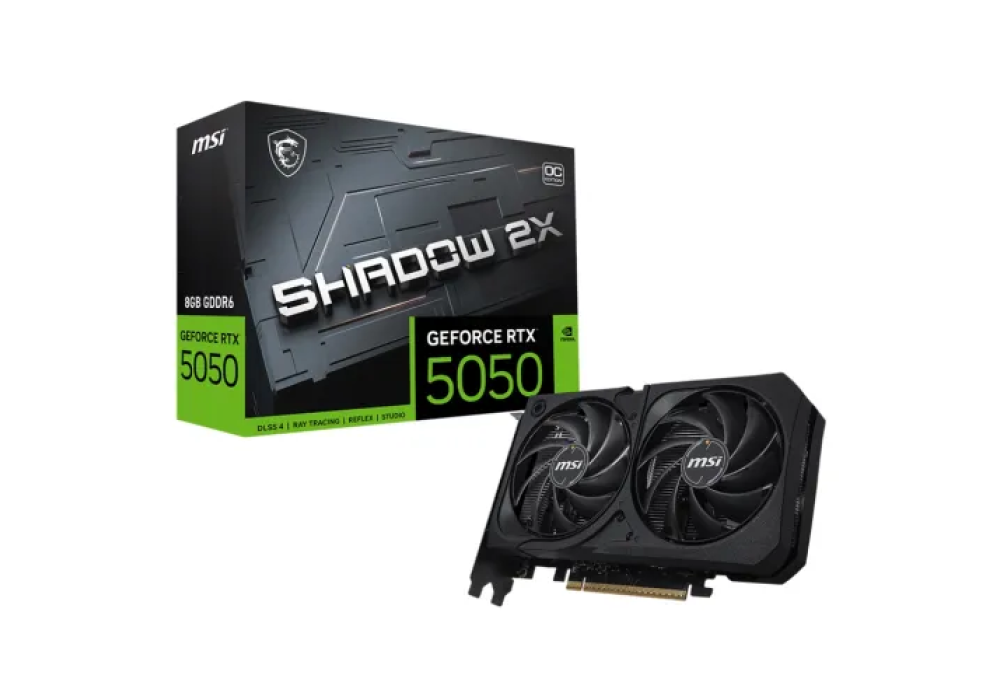 MSI GeForce RTX 5050 8G SHADOW 2X OC 8GB GDDR6 Graphics Card