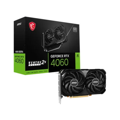 MSI GeForce RTX 4060 VENTUS 2X BLACK 8GB OC GDDR6 Graphics Card