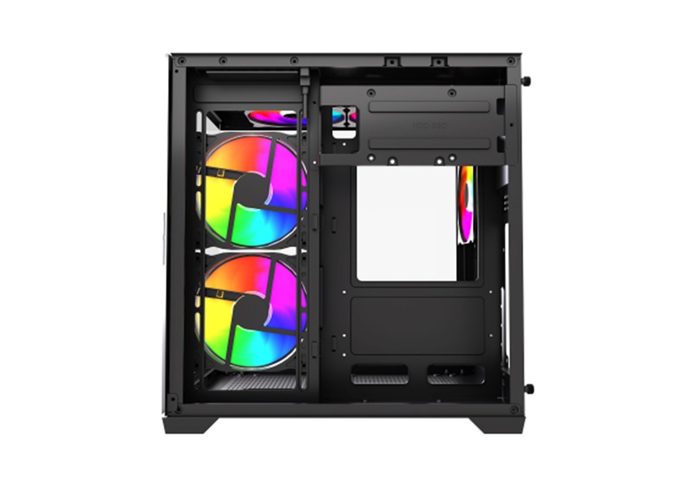 MaxGreen E275-S02 ARGB M-ATX Mid-Tower Gaming Casing With 5x ARGB Fan