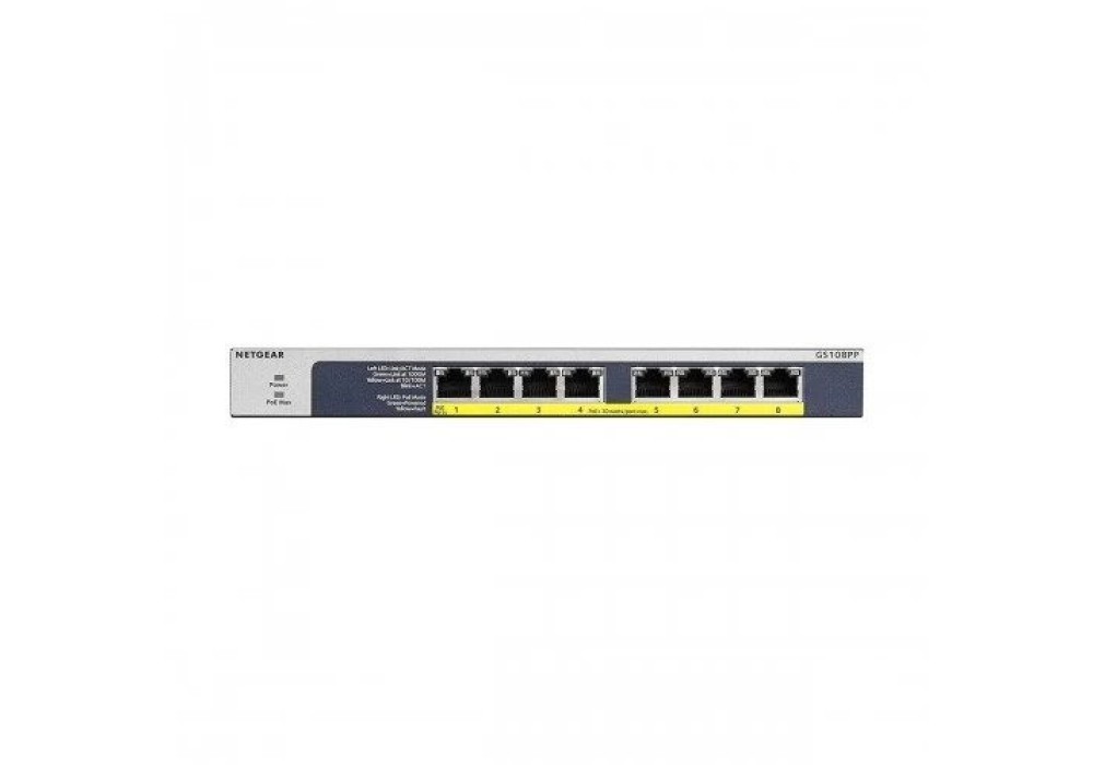 Netgear GS108PP 8 +4 PoE Port Pro Safe Gigabit PoE Unmanaged Desktop Switch