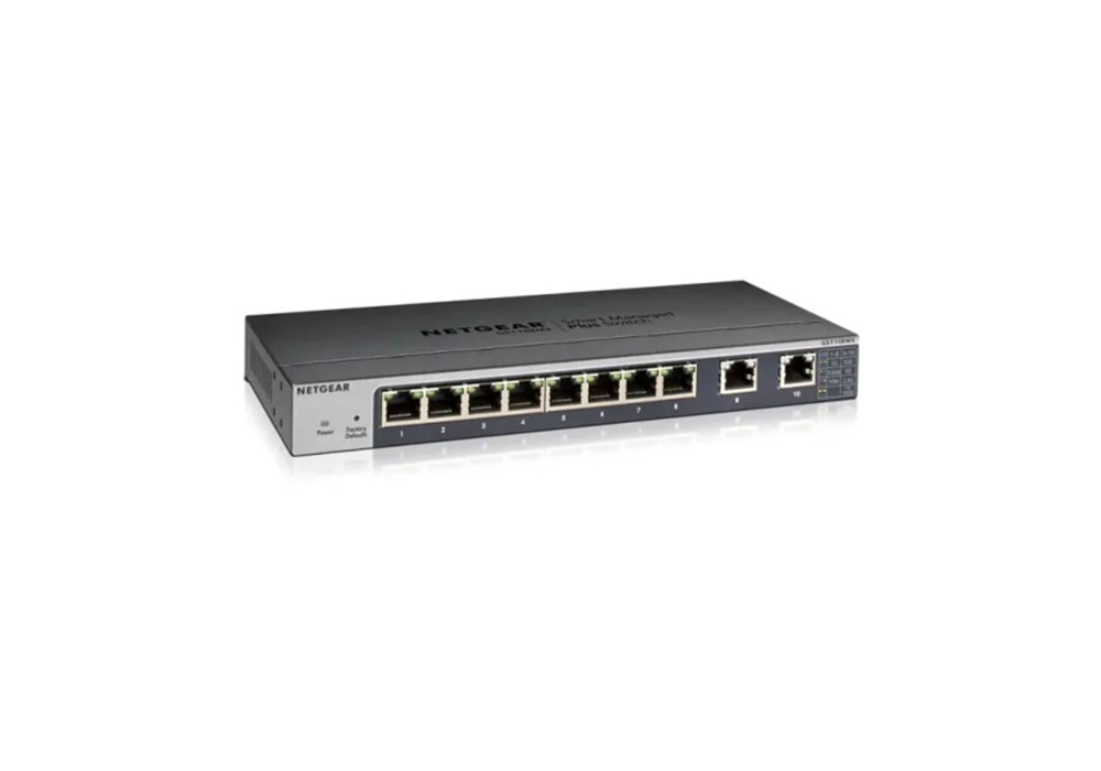 NETGEAR GS110EMX 8-Port Gigabit Ethernet Plus Switch