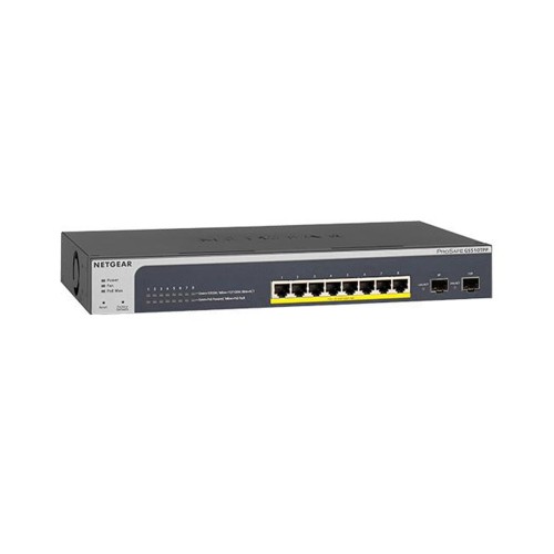 NETGEAR GS510TPP 8-Port Smart Managed Rackmountable Gigabit PoE+ Switch W/ 2 x SFP