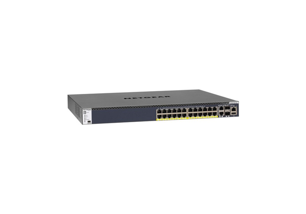 Netgear M4300-28G-PoE+ 26-Port 1G/10G PoE+ Compliant Managed Network Switch with SFP+ (480W)