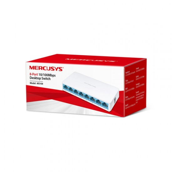 MERCUSYS MS108 8-Port 10/100Mbps Desktop Switch