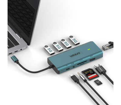 Onten UC962 10 in 1 USB-C/Type-C Multi-function HUB Docking Station