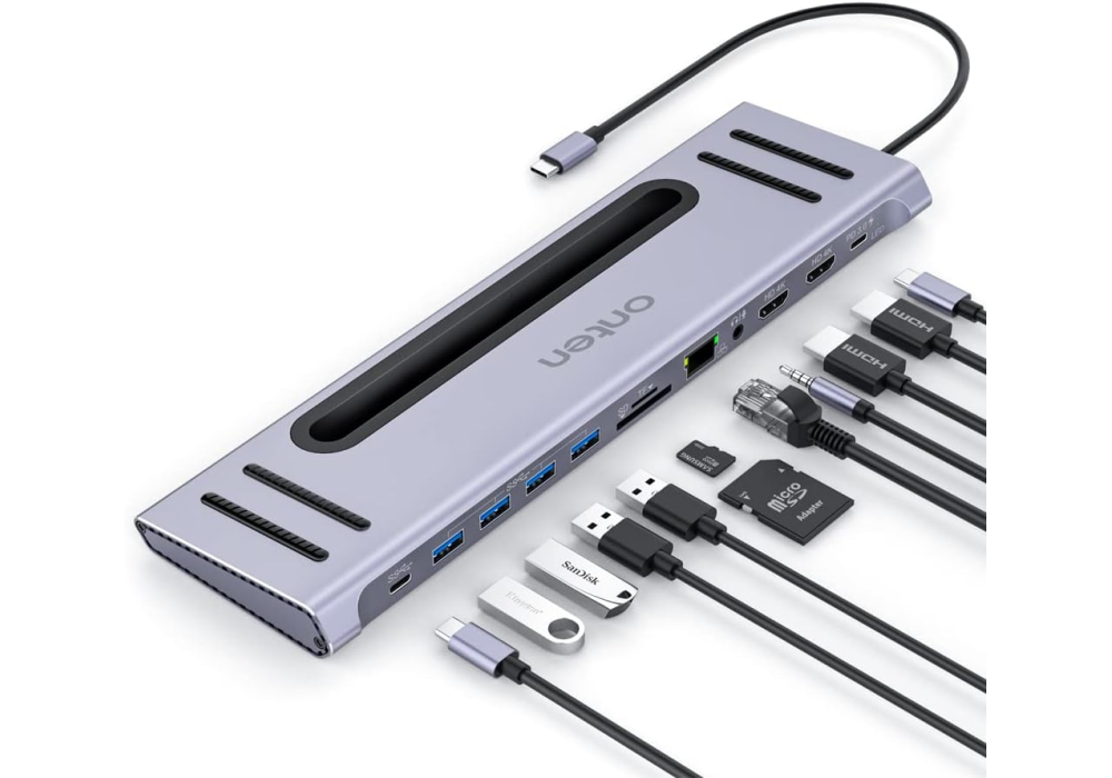 ONTEN ‎OTN-9199 USB C 12 in 1 Docking Station