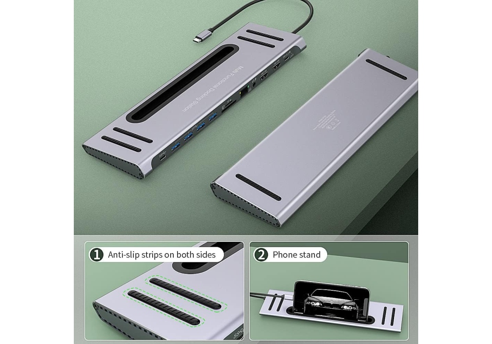 ONTEN ‎OTN-9199 USB C 12 in 1 Docking Station