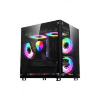 PC Power Ice Cube Desktop Gaming Casing with Power Supply