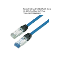 Panduit Cat 6A Shielded Patch Cord, 28 AWG, 5m, Blue, RJ45 Plug, TX6A-28 STP28X5MBU