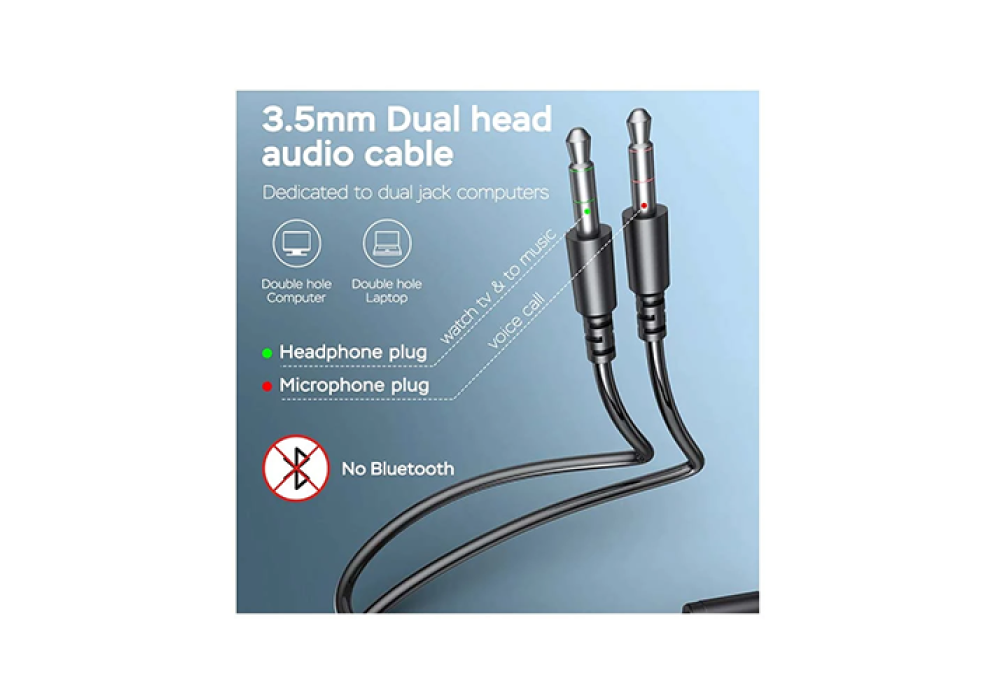 Rapoo H102 Black Wired Stereo Headphone