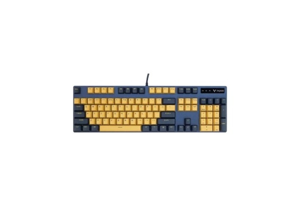 Rapoo V500PRO Yellow-Blue Backlit Gaming Mechanical Keyboard