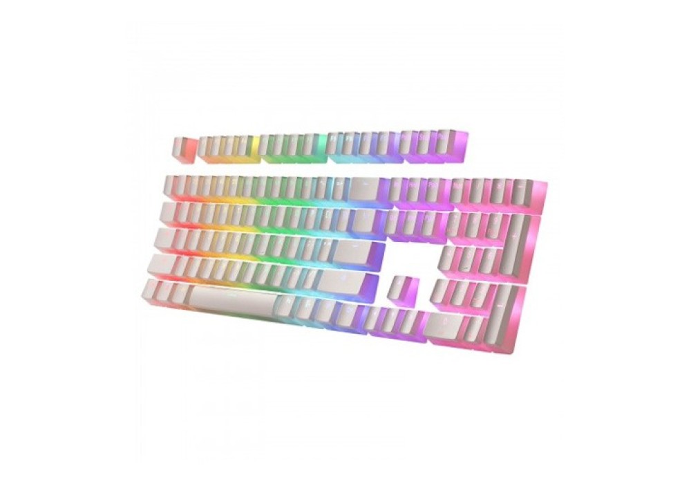 Redragon A130 Pudding 104 Keys Standard Doubleshot PBT Keycap Set White