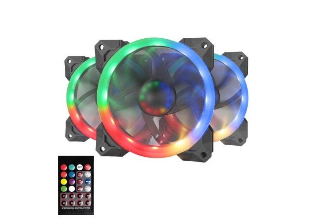 Redragon GC-F009 RGB Casing Cooler Fan Triple Pack with Remote