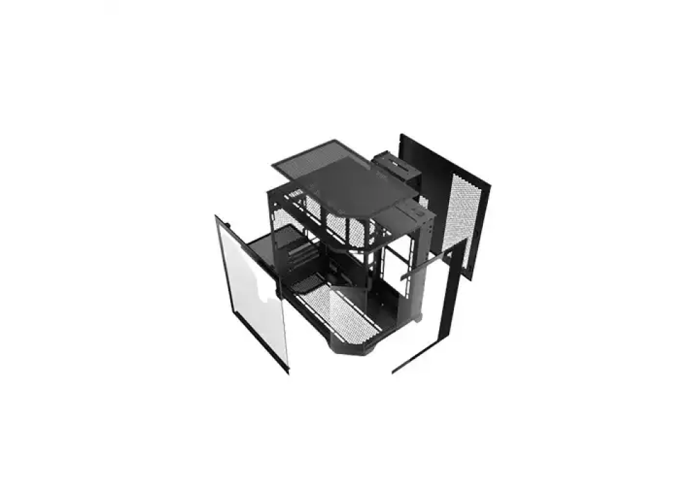 Revenger Air Box Mini ARGB Mid-Tower Gaming Desktop Case (Black)