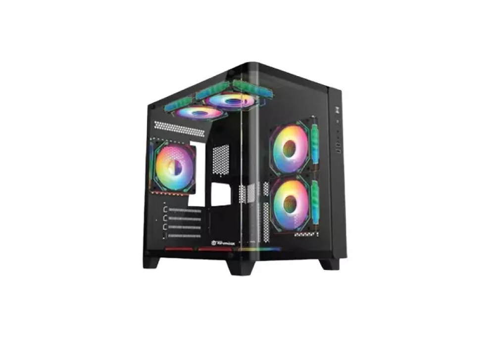 Revenger Air Tank Mini 5 ARGB Fans Mid Tower Micro ATX Black Gaming Desktop Case