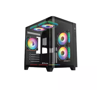 Revenger Air Tank Mini 5 ARGB Fans Mid Tower Micro ATX Black Gaming Desktop Case