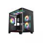 Revenger Air Tank Mini 5 ARGB Fans Mid Tower Micro ATX Black Gaming Desktop Case