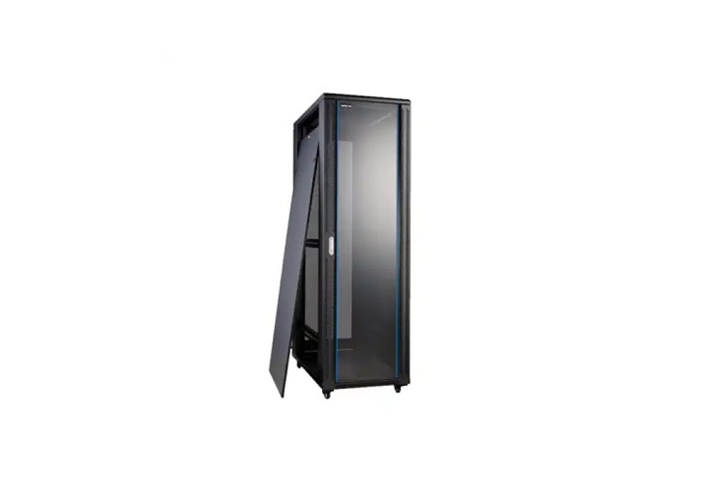 Safenet 22U Tempered Glass Door Floor Standing Server Cabinet