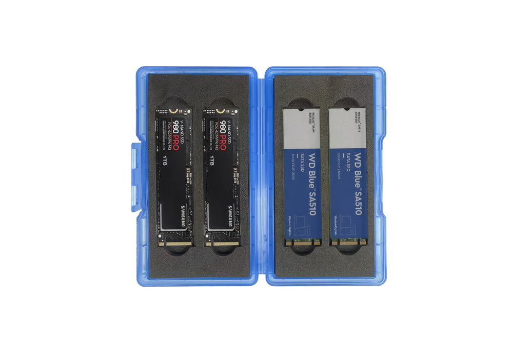 Simplecom MA024 4-Slot Protective Storage Case Holder M.2 SSD