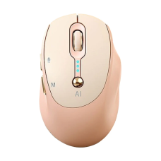 T-WOLF M7 Wireless (Dual Mode) Silent Milk Brown Smart AI Mouse