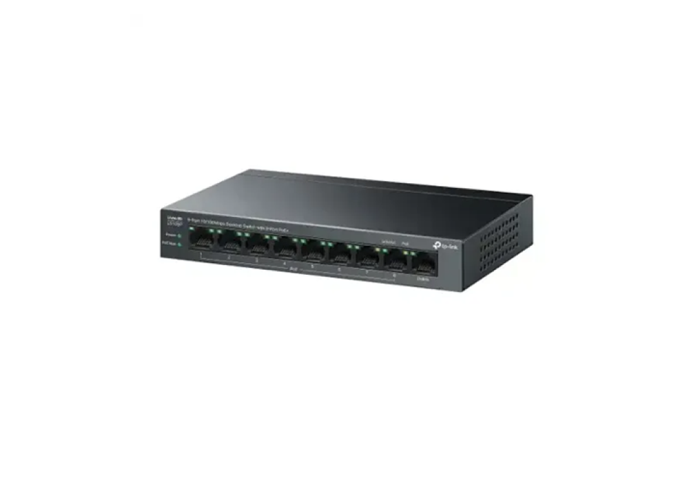 TP-Link LS109P 9-Port 10/100Mbps PoE Switch With 8-Port PoE+