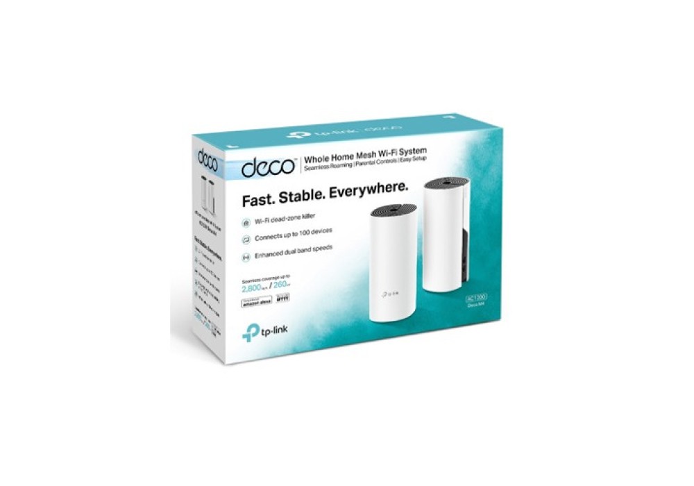 TP-Link Deco M4 (2 Pack) Whole Home Mesh Wi-Fi System AC1200 Dual-band Router