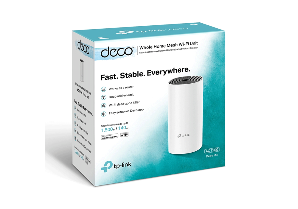 TP-Link Deco M4(1-Pack) Whole Home Mesh Wi-Fi System AC1200 Dual-band Router