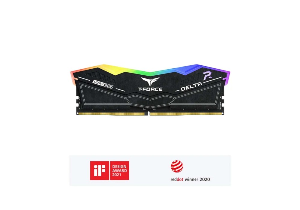 TEAM T-FORCE DELTA RGB BLACK 16GB DDR5 6000MHz CL38 Desktop Ram