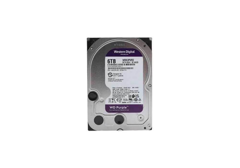 Western Digital Purple 6TB 3.5 Inch SATA 5400RPM Surveillance HDD