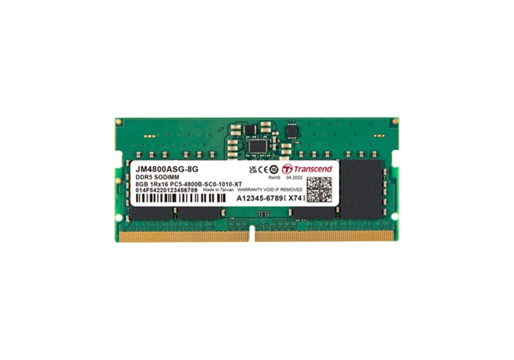Transcend 16GB JM DDR5 4800 SO-DIMM LAPTOP RAM