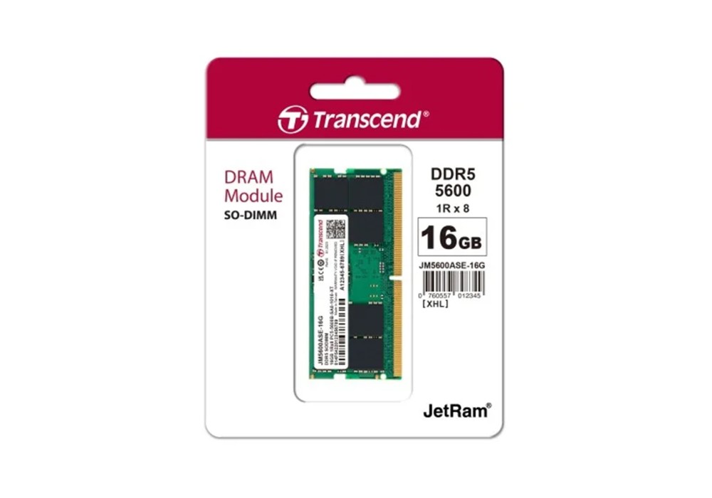 TRANSCEND 16GB JM DDR5 5600 SO-DIMM LAPTOP RAM