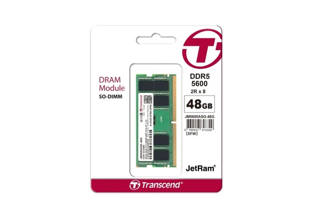 Transcend 48GB JM DDR5 5600Mhz SO-DIMM Laptop RAM
