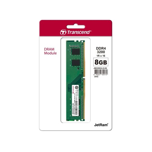 Transcend 8GB JM DDR4 3200Mhz U-DIMM 1Rx16 1Gx8 CL22 1.2V Desktop Ram