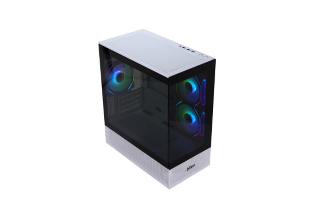 Virtu H50W White+Black Gold Gaming Case