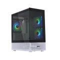 Virtu H50W White+Black Gold Gaming Case