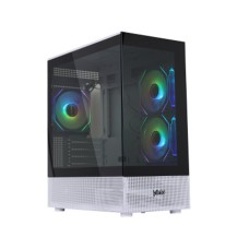 Virtu H50W White+Black Gold Gaming Case