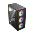 Xtreme 100E Mesh Mid Tower ATX Black Desktop Casing With 4 RGB Fan