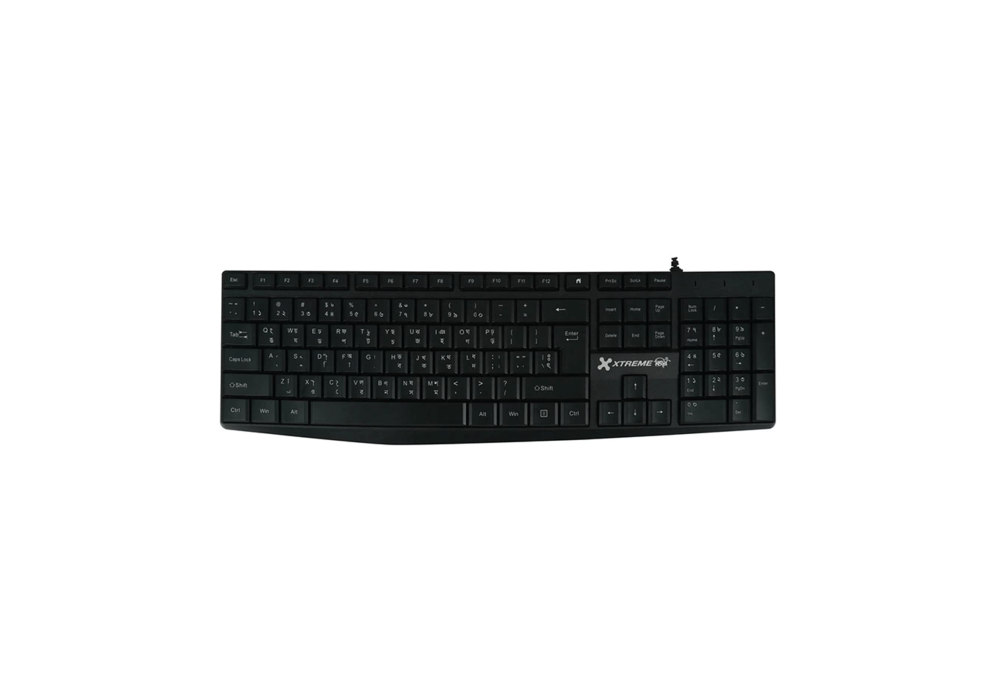 Xtreme KB600S Wired Black Keyboard with Bangla