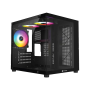 Xtreme M72B Mid Tower M-ATX Black Gaming Desktop Casing With 3 ARGB Fan