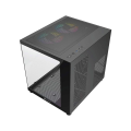 Xtreme M72B Mid Tower M-ATX Black Gaming Desktop Casing With 3 ARGB Fan