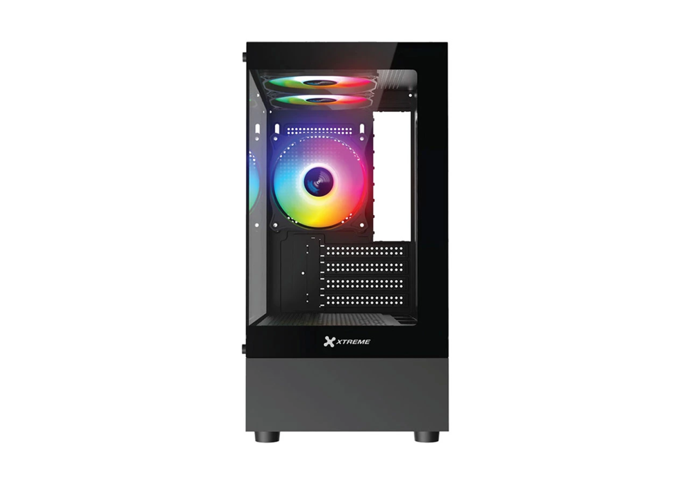 Xtreme M95B Mini Tower M-ATX Black Gaming Desktop Casing With 3 ARGB Fan
