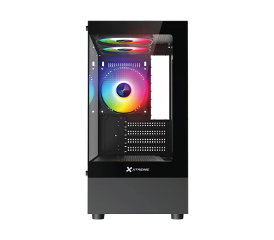 Xtreme M95B Mini Tower M-ATX Black Gaming Desktop Casing With 3 ARGB Fan