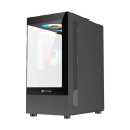 Xtreme M95B Mini Tower M-ATX Black Gaming Desktop Casing With 3 ARGB Fan
