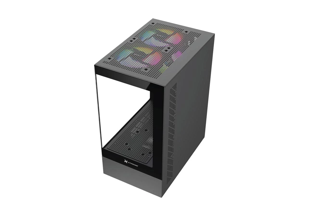 Xtreme M95B Mini Tower M-ATX Black Gaming Desktop Casing With 3 ARGB Fan