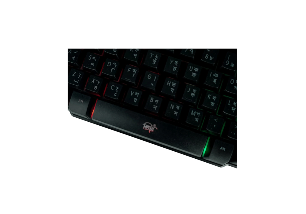 Xtreme XJOGOS KB72R Backlit Wired Black Keyboard with Bangla