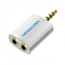 Vention 3.5mm Male to Dual Female Silver Audio Converter